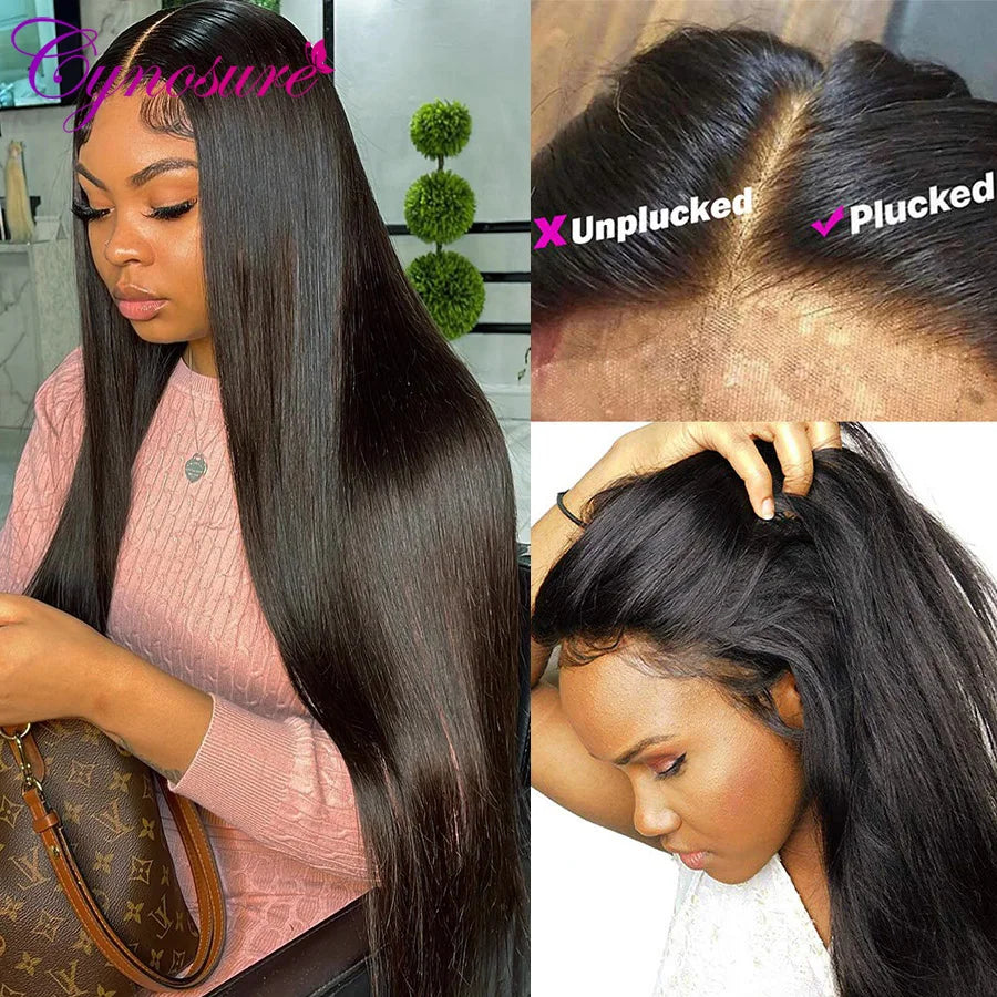 Cynosure Natural Black Straight Lace Wig | 16–34 Inches