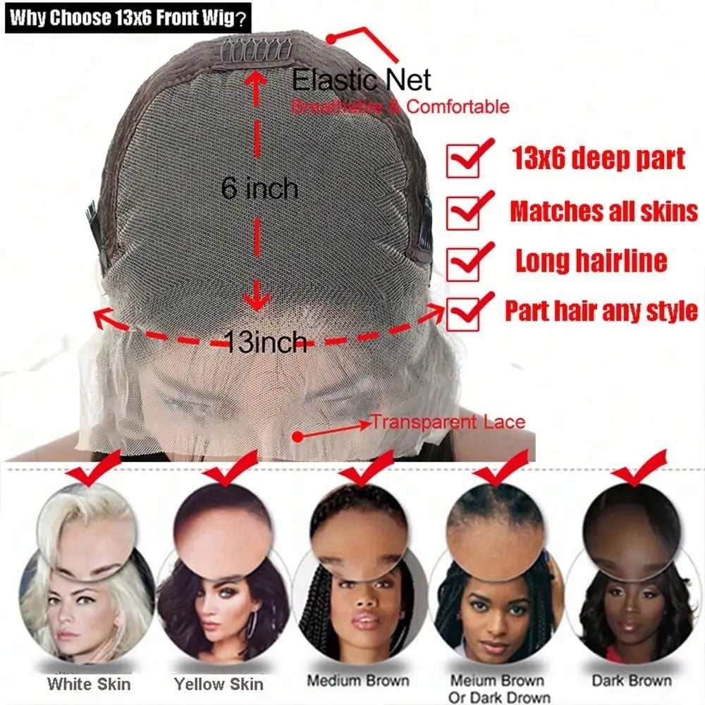 Natural Black Body Wave Lace Wig | 16–42 Inches