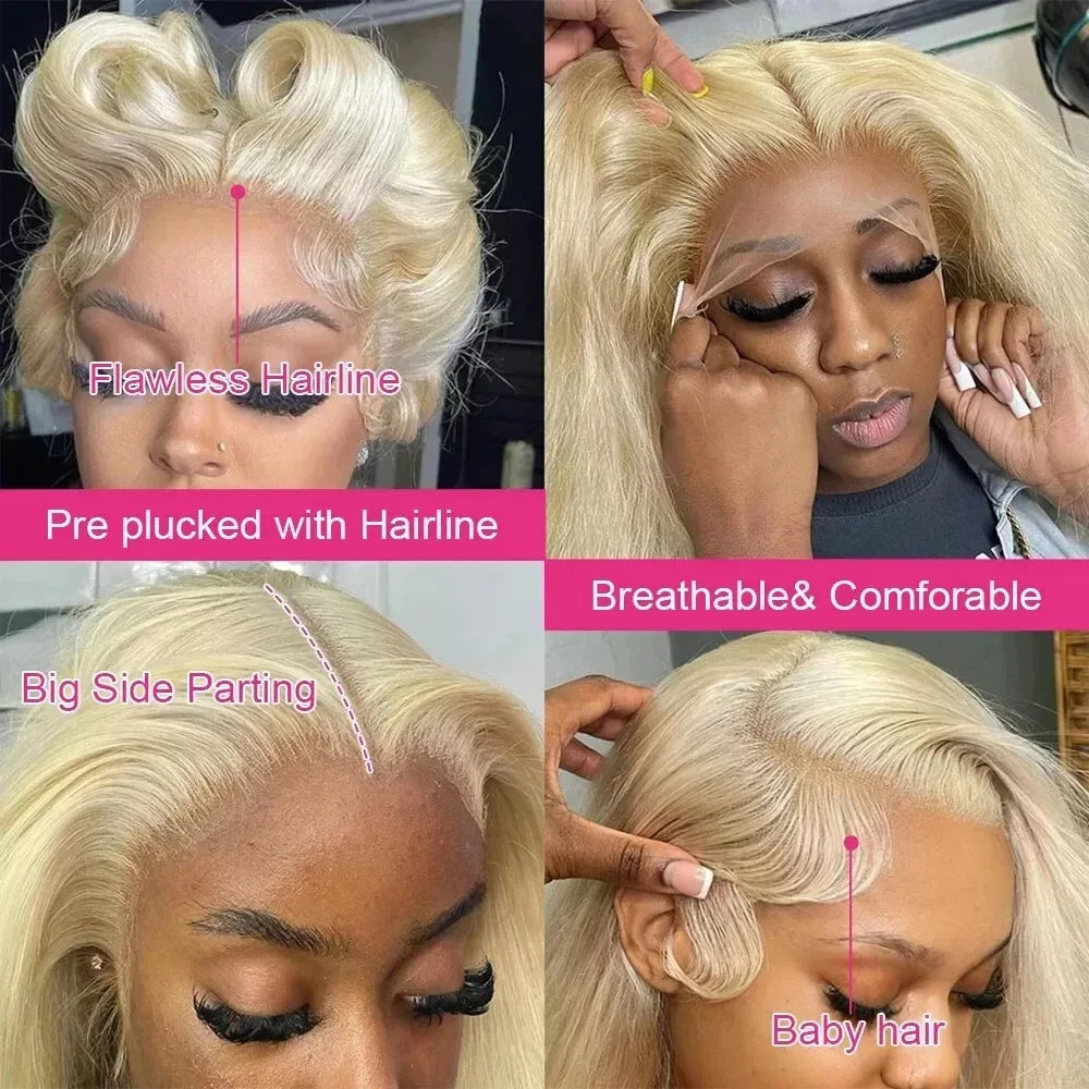613 Blonde Body Wave Lace Front Wig | 18–40 Inches