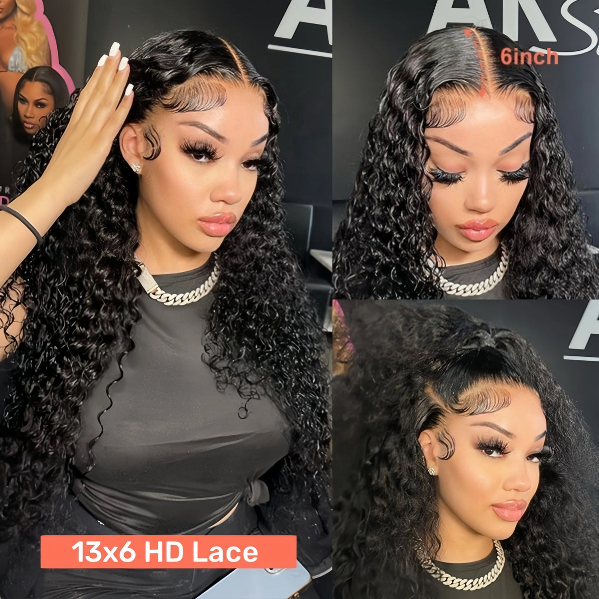 Deep Wave Lace Front Wig | Natural Colour | 16–40 Inches