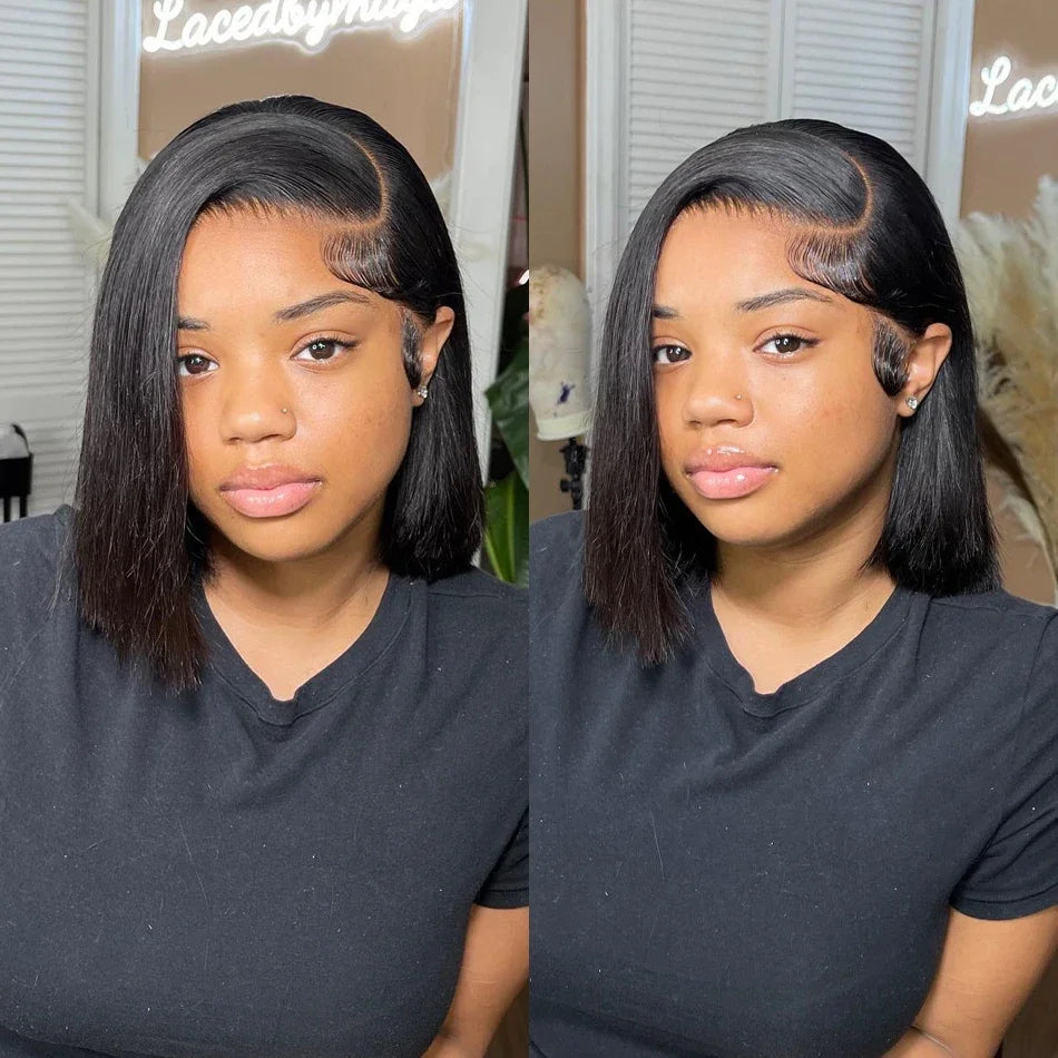 Straight Bob Lace Wig | 8–16 Inches | Closure & Frontal Options