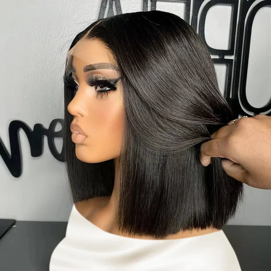 Straight Bob Lace Wig | 8–16 Inches | Closure & Frontal Options