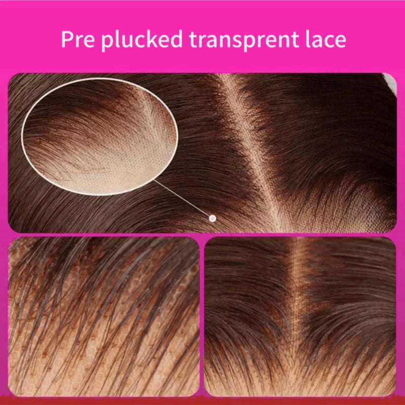 Chocolate Brown Straight Lace Front Wig | 16–34 Inches