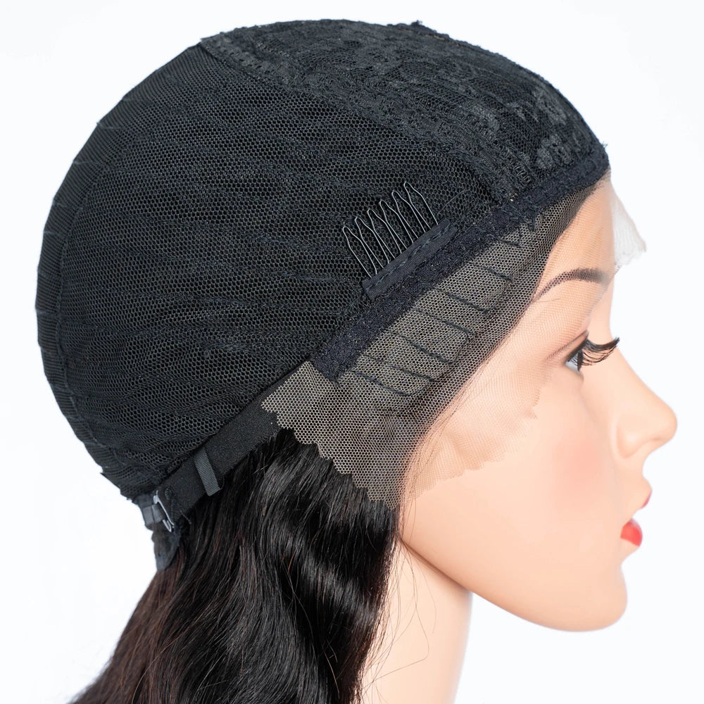 LEKKER Natural Black Body Wave T-Part Lace Wig