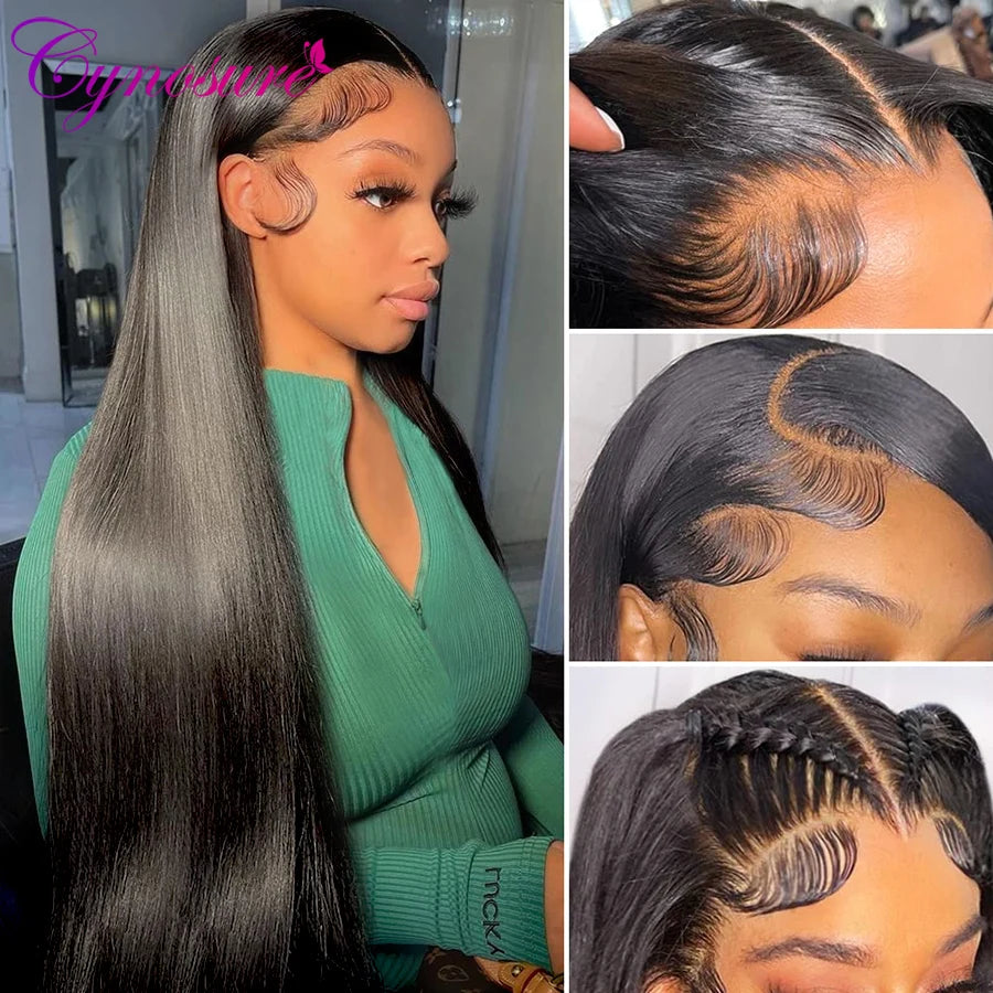 Cynosure Natural Black Straight Lace Wig | 16–34 Inches