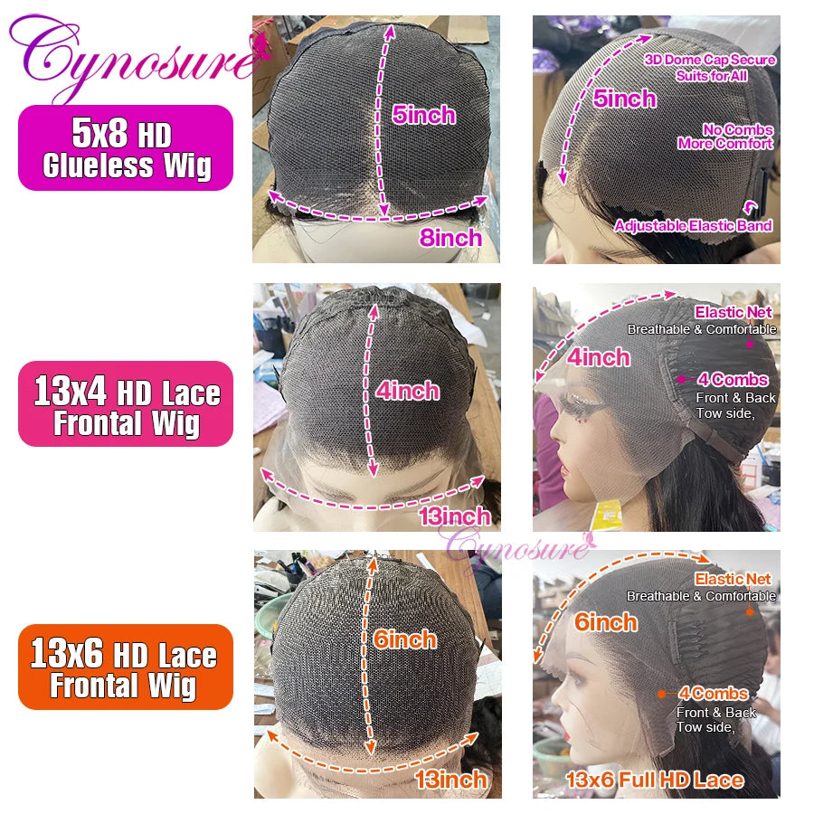 Cynosure Natural Black Straight Lace Wig | 16–34 Inches