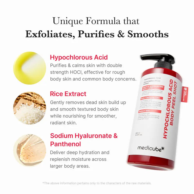 Medicube Smooth & Clear Complete Body Care Set for Exfoliating Dead Skin, Excess Sebum, and Uneven Skin Tone
