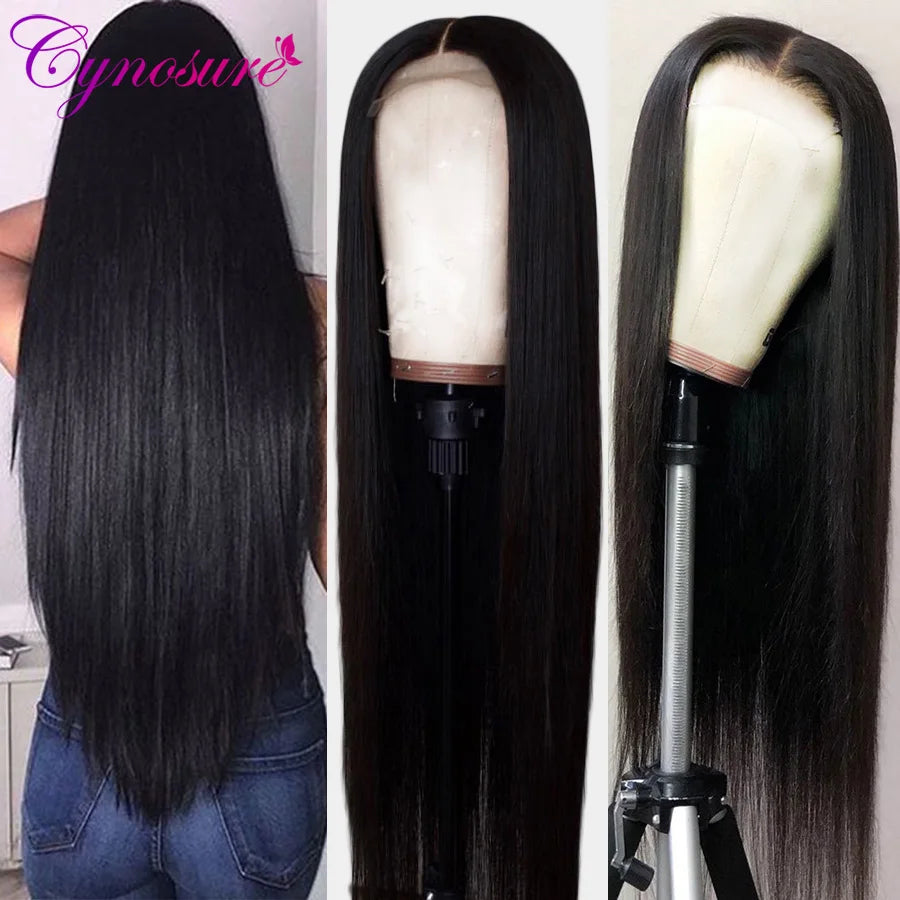 Cynosure Natural Black Straight Lace Wig | 16–34 Inches