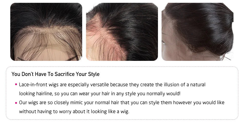 Cynosure Natural Black Straight Lace Wig | 16–34 Inches