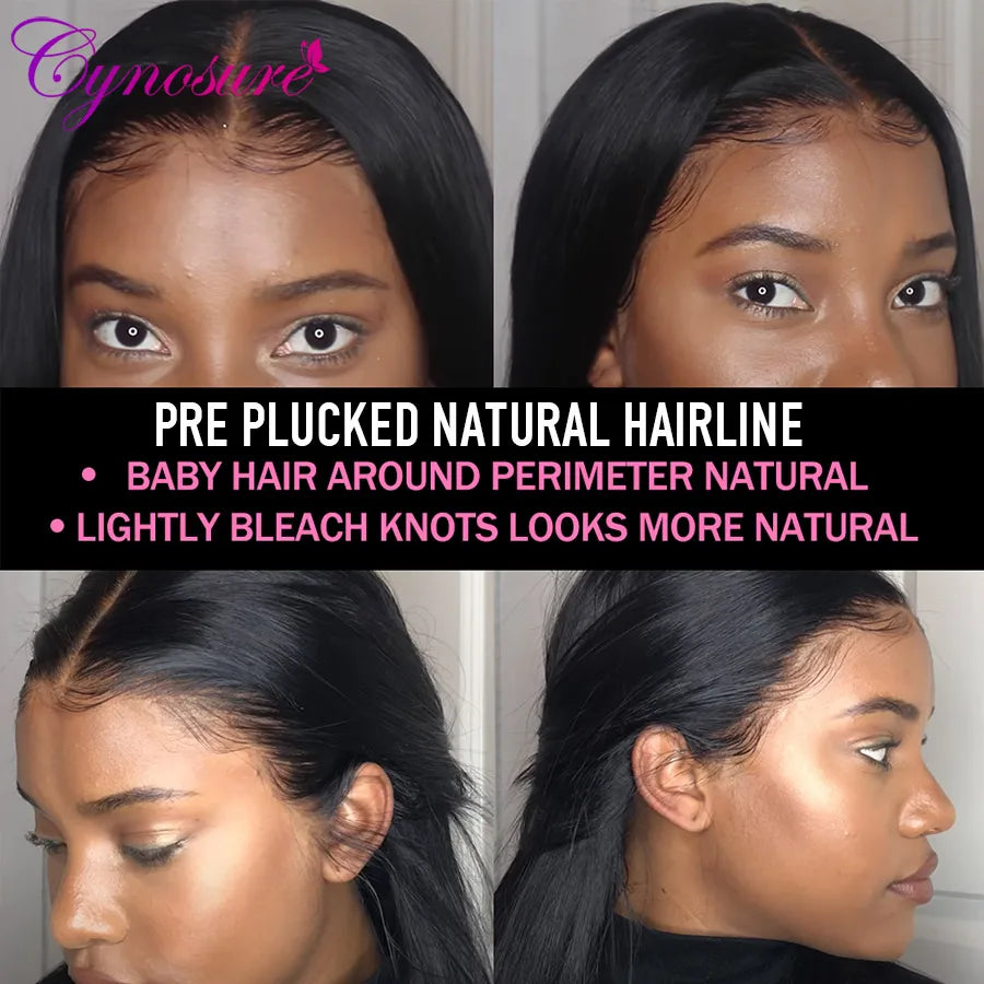 Cynosure Natural Black Straight Lace Wig | 16–34 Inches
