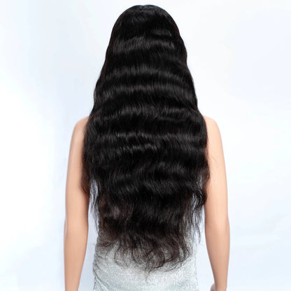 LEKKER Natural Black Body Wave T-Part Lace Wig