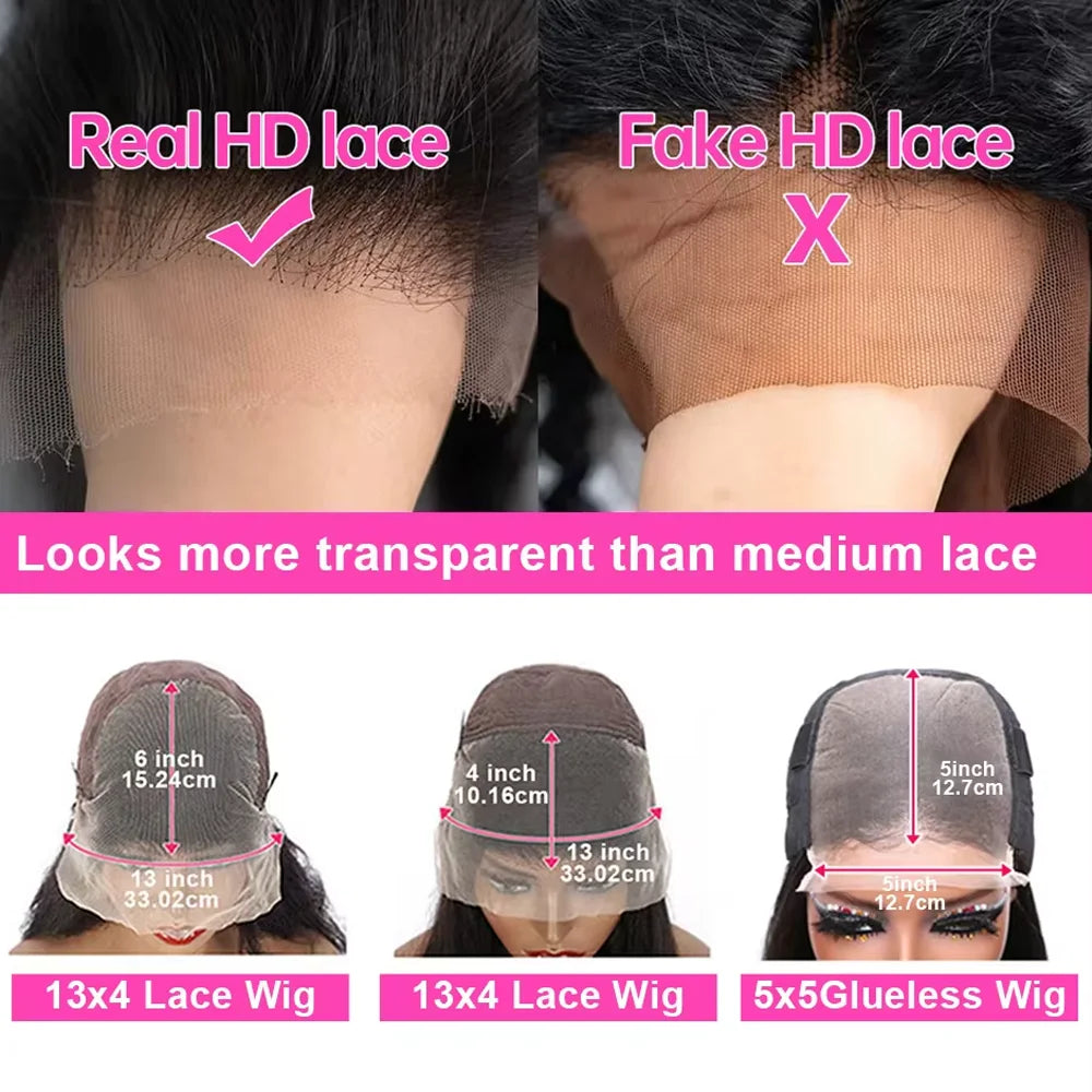 Deep Wave Lace Wig | Lace Front & Glueless Options | 14–42 Inches