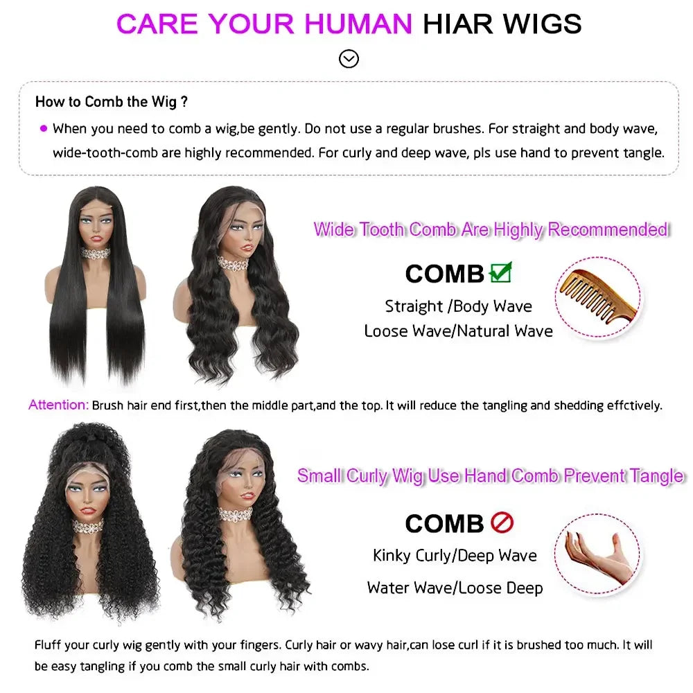 Deep Wave Lace Wig | Lace Front & Glueless Options | 14–42 Inches