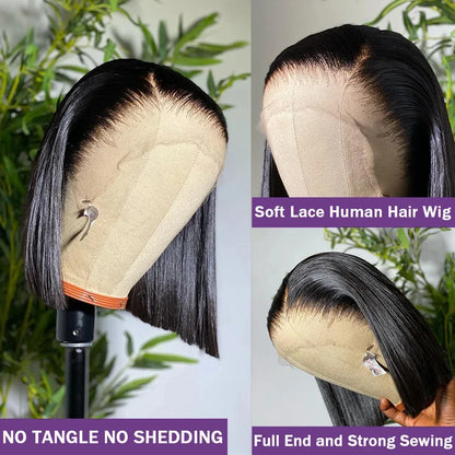 Straight Bob Lace Wig | 8–16 Inches | Closure & Frontal Options