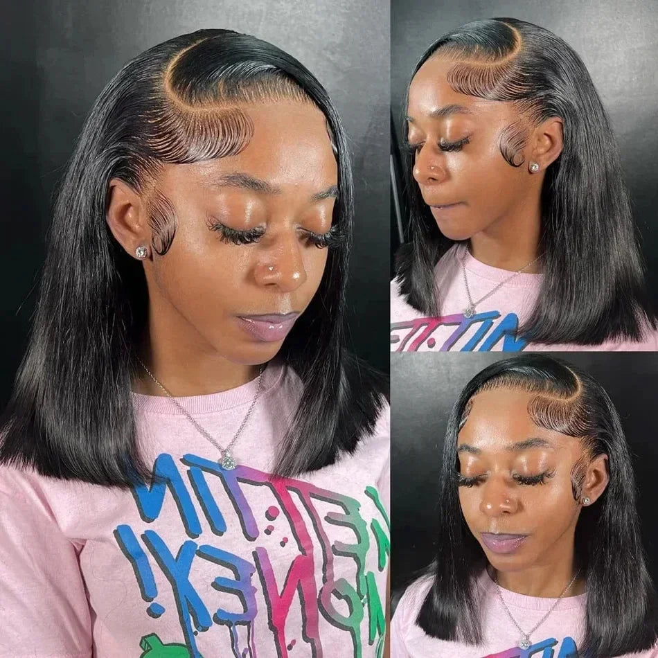 Straight Bob Lace Wig | 8–16 Inches | Closure & Frontal Options