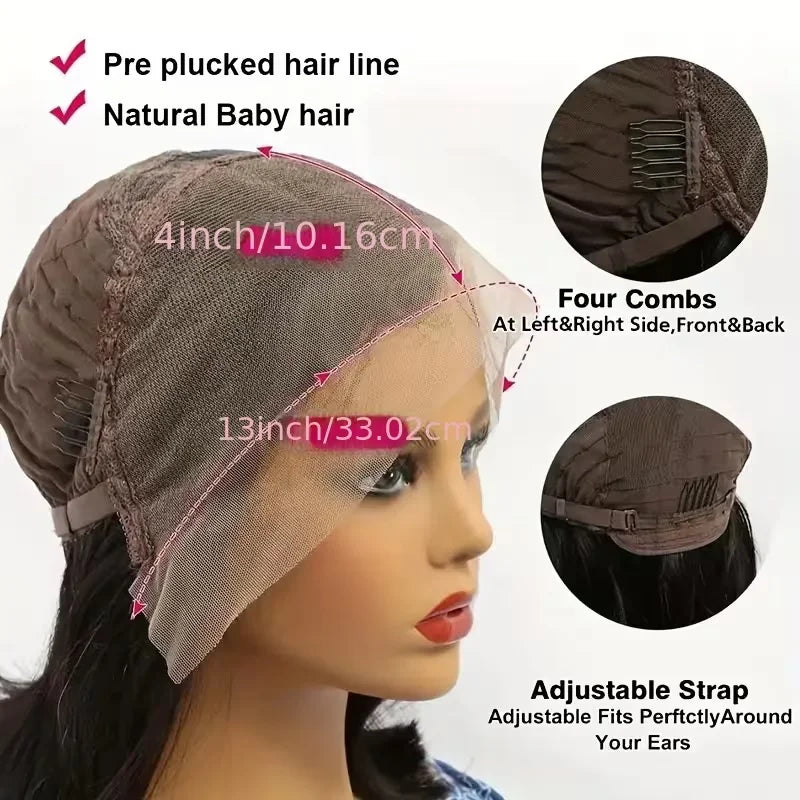 Chocolate Brown Straight Lace Front Wig | 16–34 Inches