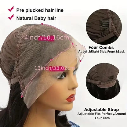 Chocolate Brown Straight Lace Front Wig | 16–34 Inches