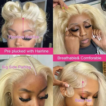 613 Blonde Body Wave Lace Front Wig | 18–40 Inches
