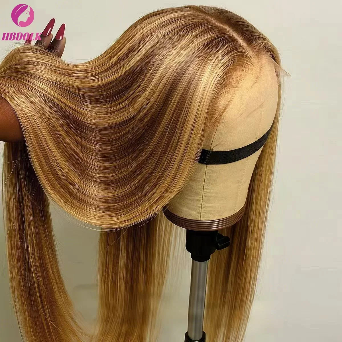 Honey Blonde Highlight Straight Lace Wig | 16–34 Inches
