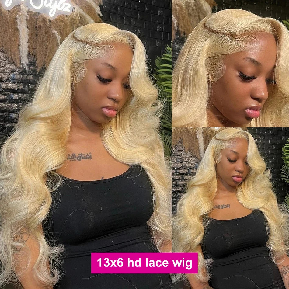 613 Blonde Body Wave Lace Front Wig | 18–40 Inches