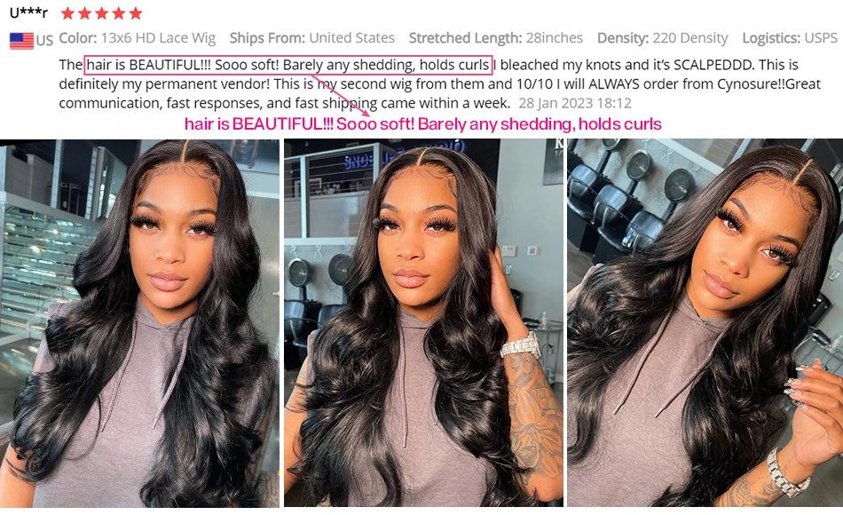 Cynosure Natural Black Straight Lace Wig | 16–34 Inches