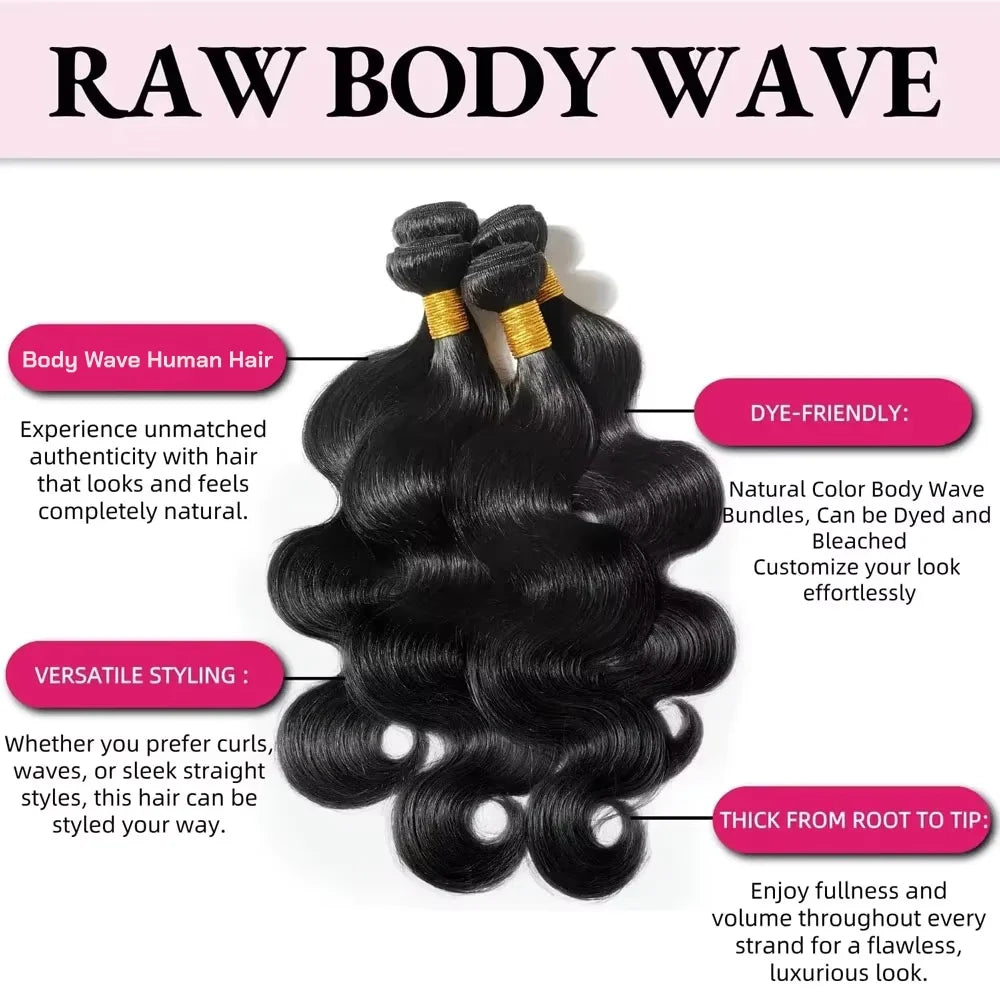 Body Wave Hair Bundles – Natural Black