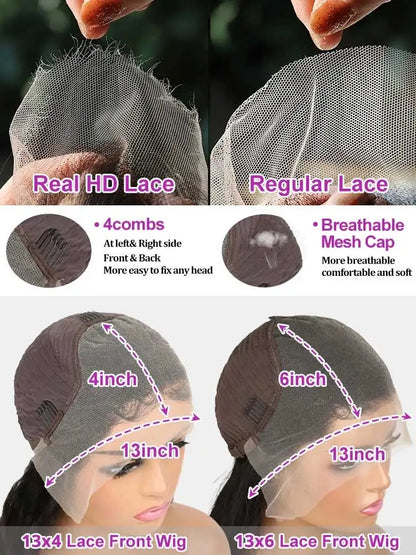 Natural Black Straight Lace Wig | 16–42 Inches