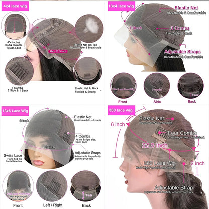 Straight Lace Wig | 360, Frontal & Closure Options | 18–36 Inches