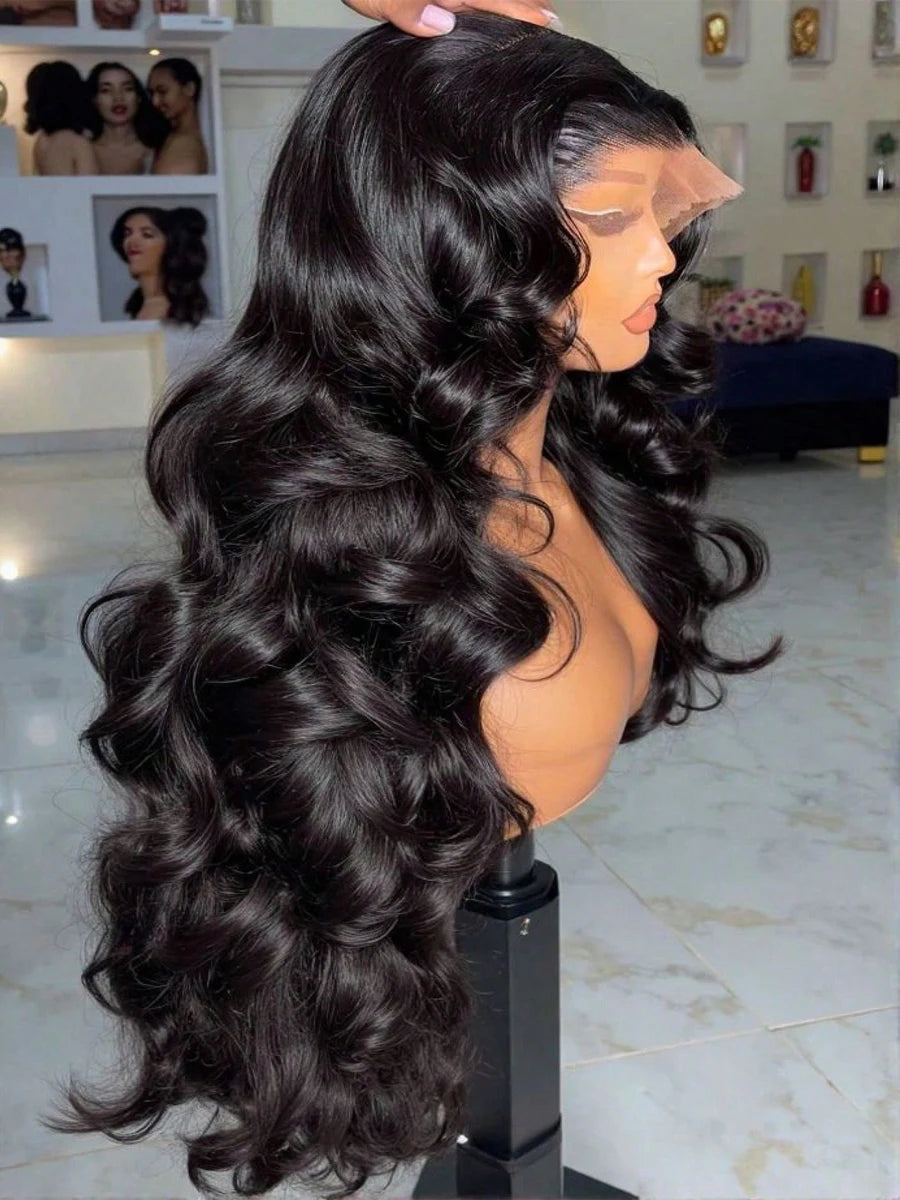 Natural Black Body Wave Lace Wig | 16–42 Inches