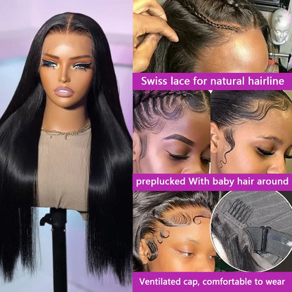 Straight Lace Wig | Closure & Frontal Options | 8–26 Inches