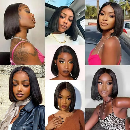Straight Bob Lace Wig | 8–16 Inches | Closure & Frontal Options