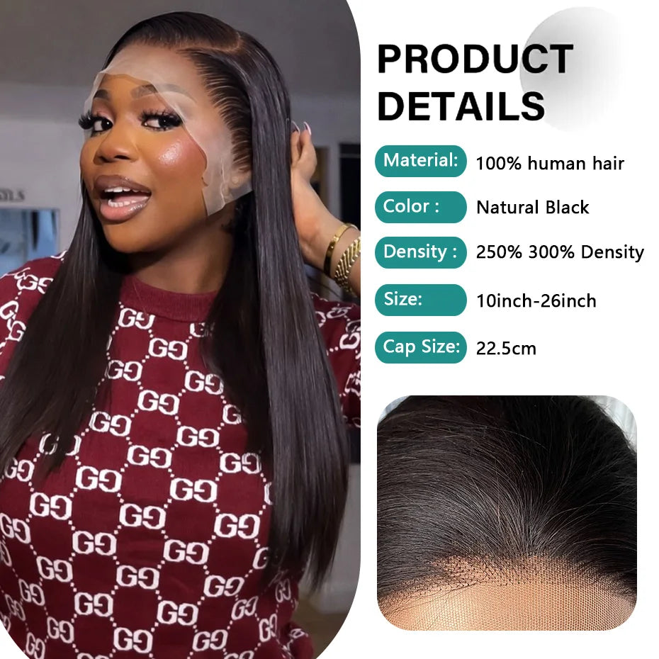 Straight Lace Wig | Closure & Frontal Options | 8–26 Inches