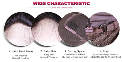 Queen Hair Lace Wig | Straight & Body Wave | 16–30 Inches