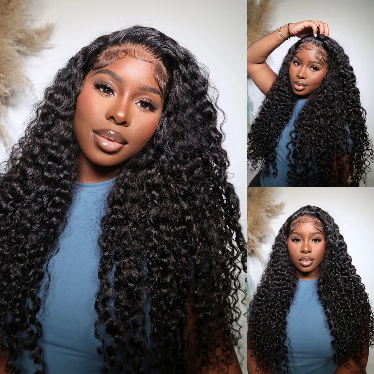 Deep Wave Lace Front Wig | Natural Colour | 16–40 Inches