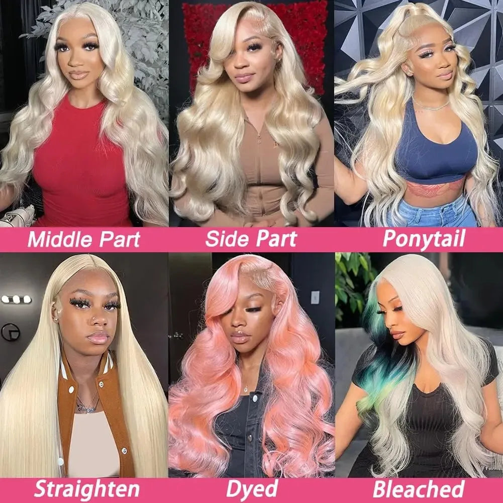 613 Blonde Body Wave Lace Front Wig | 18–40 Inches