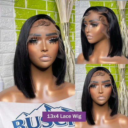 Straight Bob Lace Wig | 8–16 Inches | Closure & Frontal Options