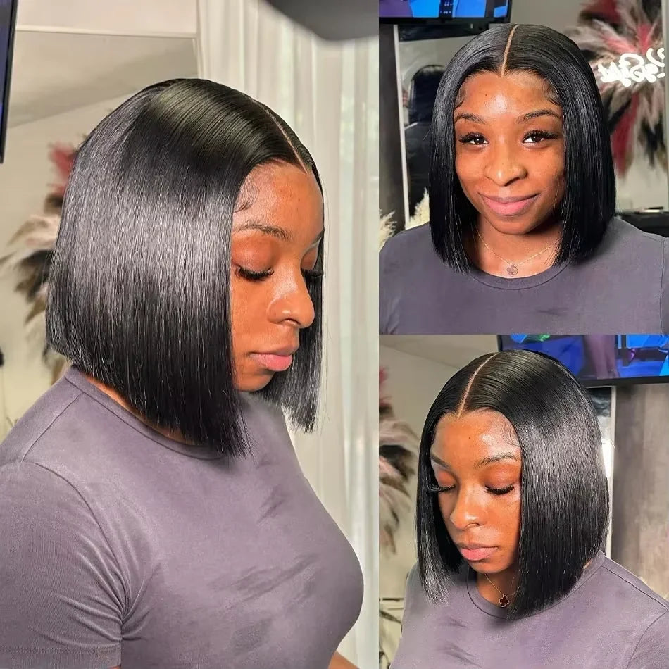 Straight Bob Lace Wig | 8–16 Inches | Closure & Frontal Options