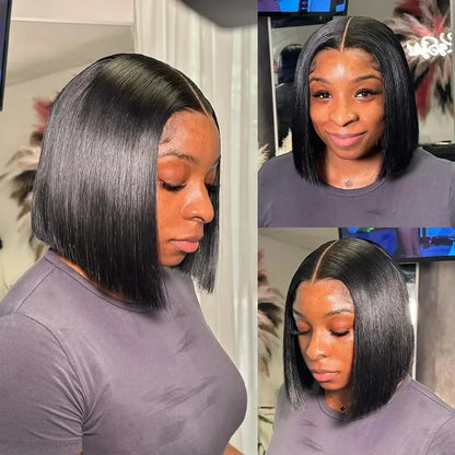 Straight Bob Lace Wig | 8–16 Inches | Closure & Frontal Options