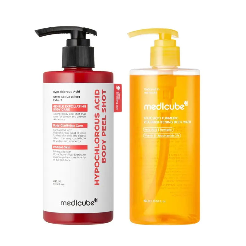 Medicube Smooth & Clear Complete Body Care Set for Exfoliating Dead Skin, Excess Sebum, and Uneven Skin Tone