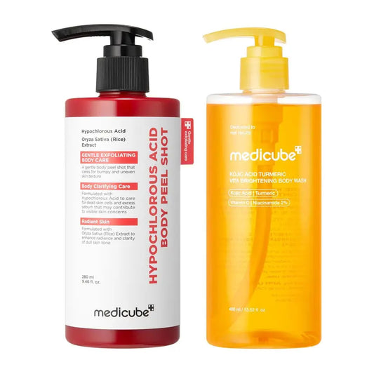 Medicube Smooth & Clear Complete Body Care Set for Exfoliating Dead Skin, Excess Sebum, and Uneven Skin Tone