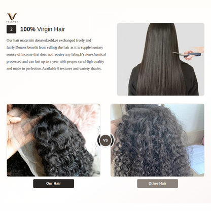 Deep Wave Lace Front Wig | Natural Colour | 16–40 Inches